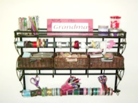 Wall Mount Craft Supplies Storage Rack