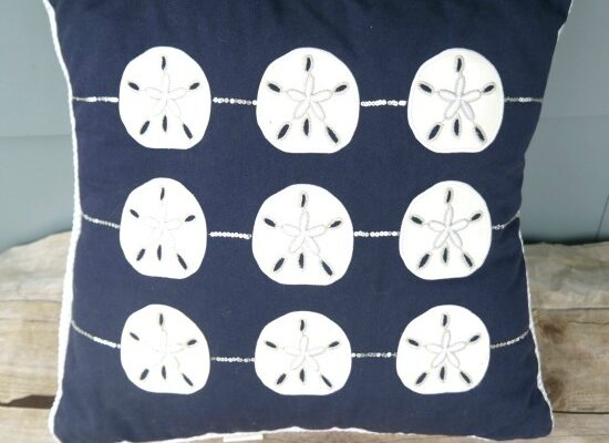 Newport Nautical Decor – Sand Dollar Toss Pillow