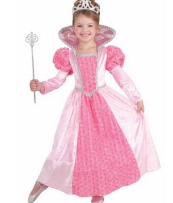 Fabulous Little Girl’s Rose Princess Costume from Costume Discounters