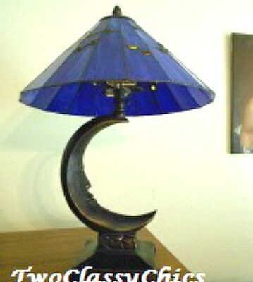 Blue Moon Tiffany Table Lamp by Destination Lighting