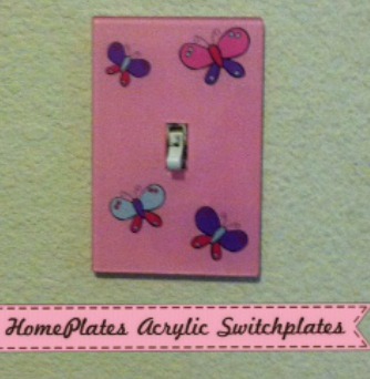 HomePlates Decorative Acrylic Switchplates in Pink