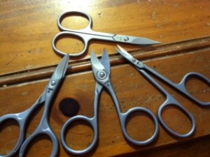 ToiletTree Products Facial, Nail and Cuticle Scissors opened