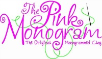 the pink monogram logo