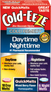 cold-eeze quickmelts for daytime & nightime relief