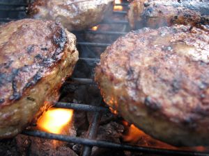 steak on the grill