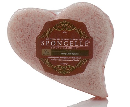 Spongelle Heart Body Buffer Shower Gel in a Sponge