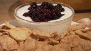 Honey-Blackberry Greek Yogurt Dip Recipe https://twoclassychics.com