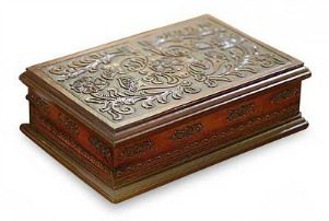 Novica Cedar and Leather Jewelry Box https://twoclassychics.com