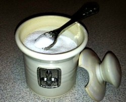 Crosby & Taylor Petite Salt Pot in use at https://twoclassychics.com