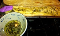 Hongar Farms Benissimo Flavored Oils on french bread https://twoclassychics.com