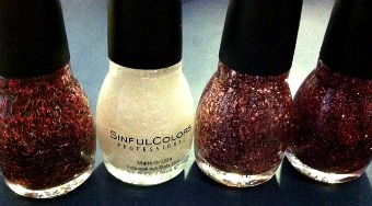 SinfulColors Holiday Tinsel Polish and Sheer Lustre Glitter Topcoat