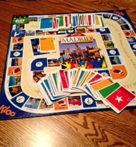 KLOO Game Spanish Version https://twoclassychics.com/2014/06/learn-a-language-kloo-language-board-game/