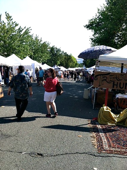 Enjoying the Craft Show and Street Fair