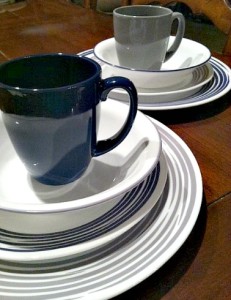 corelle boutique brushed pattern mixed place setting https://twoclassychics.com/2014/09/corelle-boutique-dinnerware/