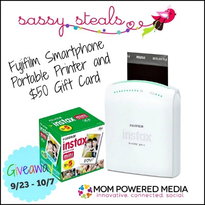 Sassy Steals G/C and Smartphone Portable Printer Giveaway Event