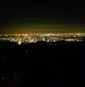 Almost Wordless Wednesday: LA at Night from Mulholland Dr