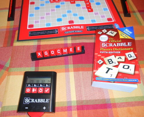 Family Game Night: Scrabble Electronic Scoring Game