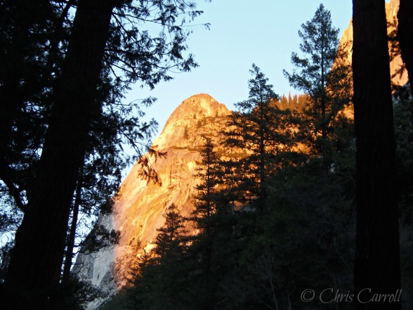 Golden Mountains of Yosemite National Park in California 