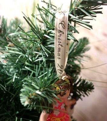 Holiday Crafting – Personalized Satin Ribbon Ornament Hangers