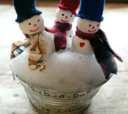 Craft Project – 3 Snowmen in a Wash Tub