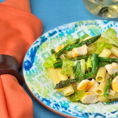 Lemon-Garlic Pasta with Grilled Veggies Recipe