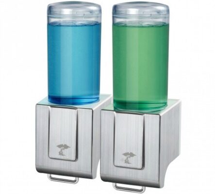 Double Wall Mount Shampoo & Soap Dispenser