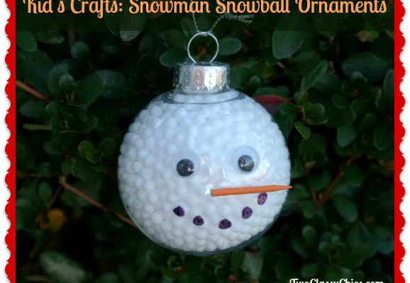 Kid’s Craft Project: Snowman Snowball Christmas Ornaments