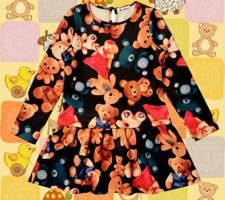 Adorable Bear Print Fashions for Little Girls