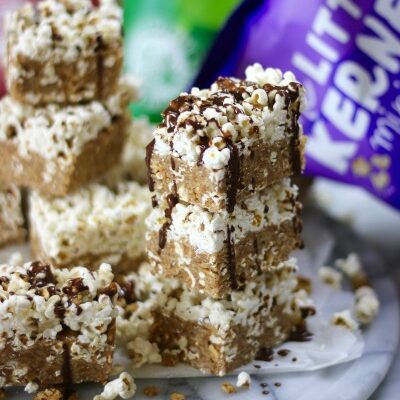 Honey Peanut Butter Granola Bars Recipe Featuring The Little Kernel Popcorn