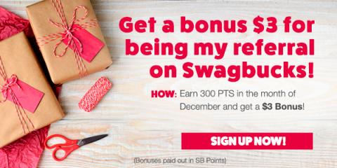 Get $3 When You Sign Up for Swagbucks in December