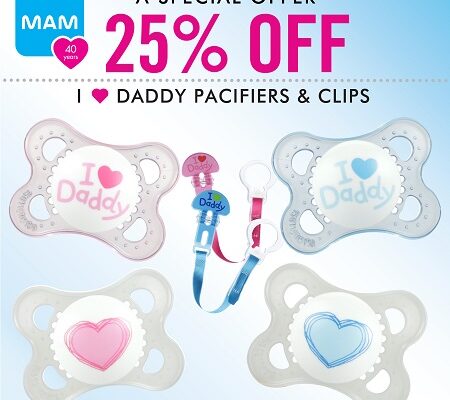 MAM I Love Daddy Pacifiers and Pacifier Clips + Giveaway