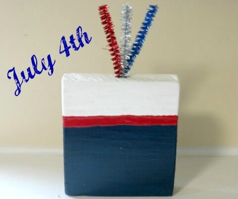 Kid’s Craft Project – Painted Patriotic Wood Firecrackers