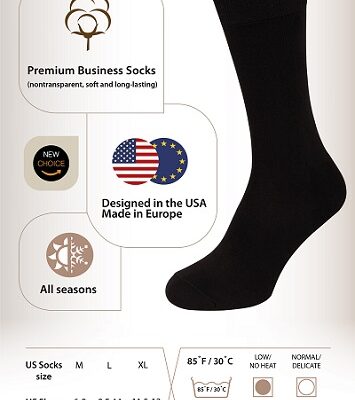 Men’s Black Dress Socks from Air Socks