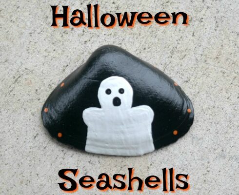 Kid’s Crafts: Painted Seashells for Halloween