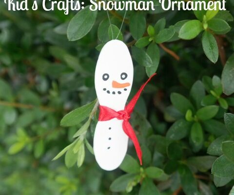 Kid’s Crafts: Wooden Spoon Snowman Ornaments