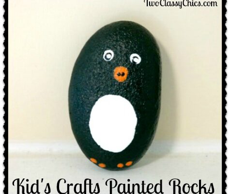 Kid’s Crafts: Painted Penguin River Rocks