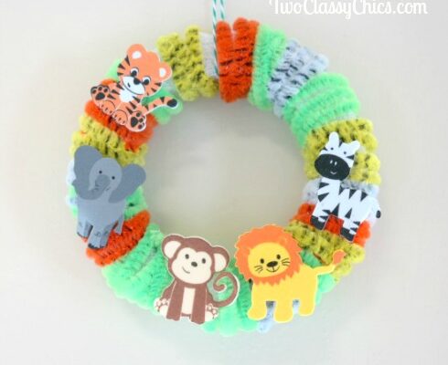 Kid’s Craft Project: Safari Animal Wreath