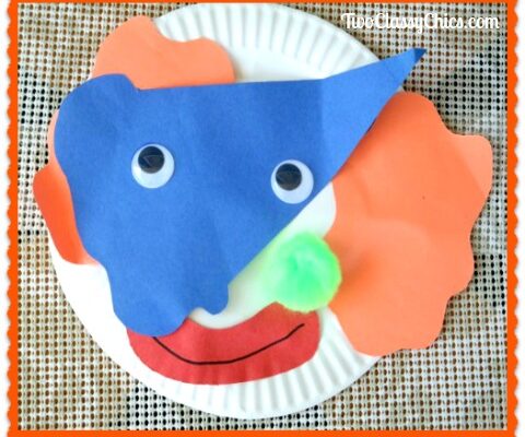 Kid’s Crafts: Paper Plate Circus Clown and Popcorn Box