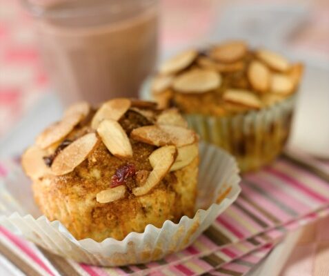 Cranberry Almond Popcorn Muffins Recipe