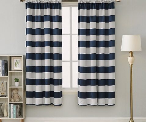 Deconovo Striped Blackout Window Curtains