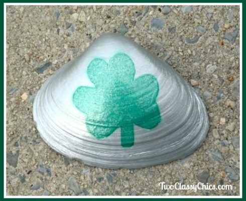 Easy St. Patrick’s Day Painted Seashells