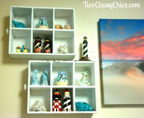 DIY Wood Shadow Boxes from Old Desk Drawers