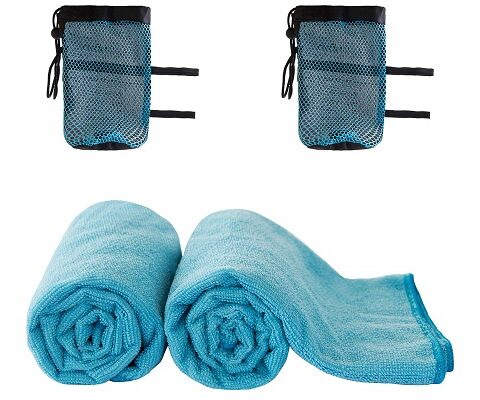 Deconovo 4-Pack Super-Absorbent Microfiber Sport Towels