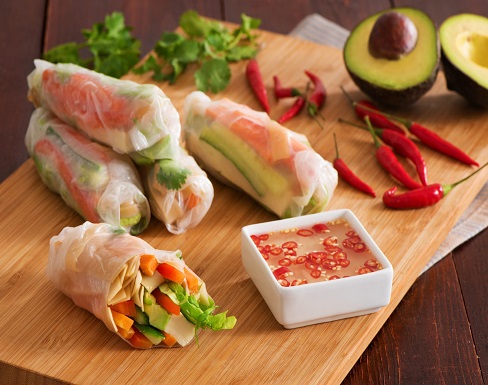 Tofu and Avocado Summer Salad Rolls Recipe