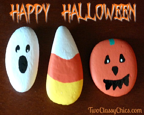 Kid's Crafts: Painted Halloween River Rocks