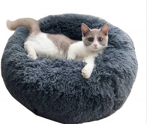 Marshmallow Faux Fur Cuddler Comfort Pet Bed for Cats and Dogs