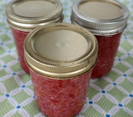 Home Canning Strawberry Rhubarb Jam Recipe