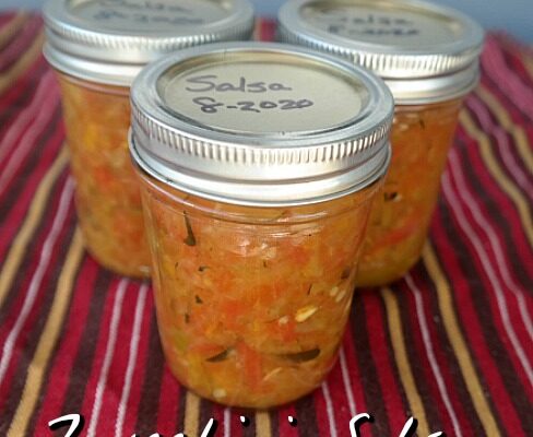 Mild Zucchini Salsa with Recipe and Home Canning Tips