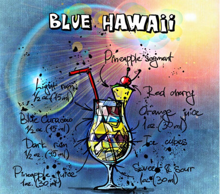 How to Make a Blue Hawaii Cocktail Drink