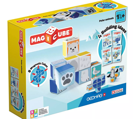 GEOMAG – MAGICUBE Polar Animals Magnetic Cubes Building Set